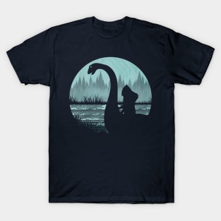 BIgfoot Riding Loch Ness Monster T-Shirt